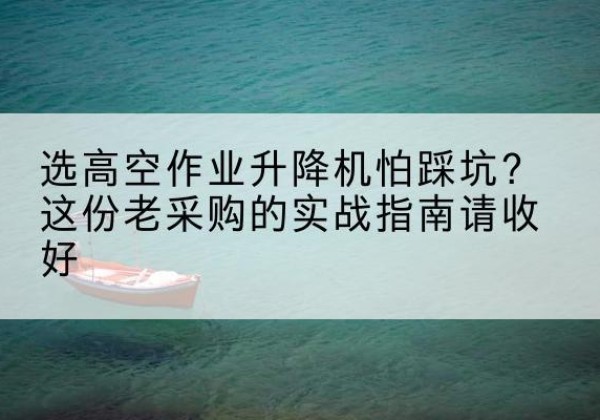 惠农高空作业升降机厂家推荐-选高空作业升降机怕踩坑？这份老采购的实战指南请收好